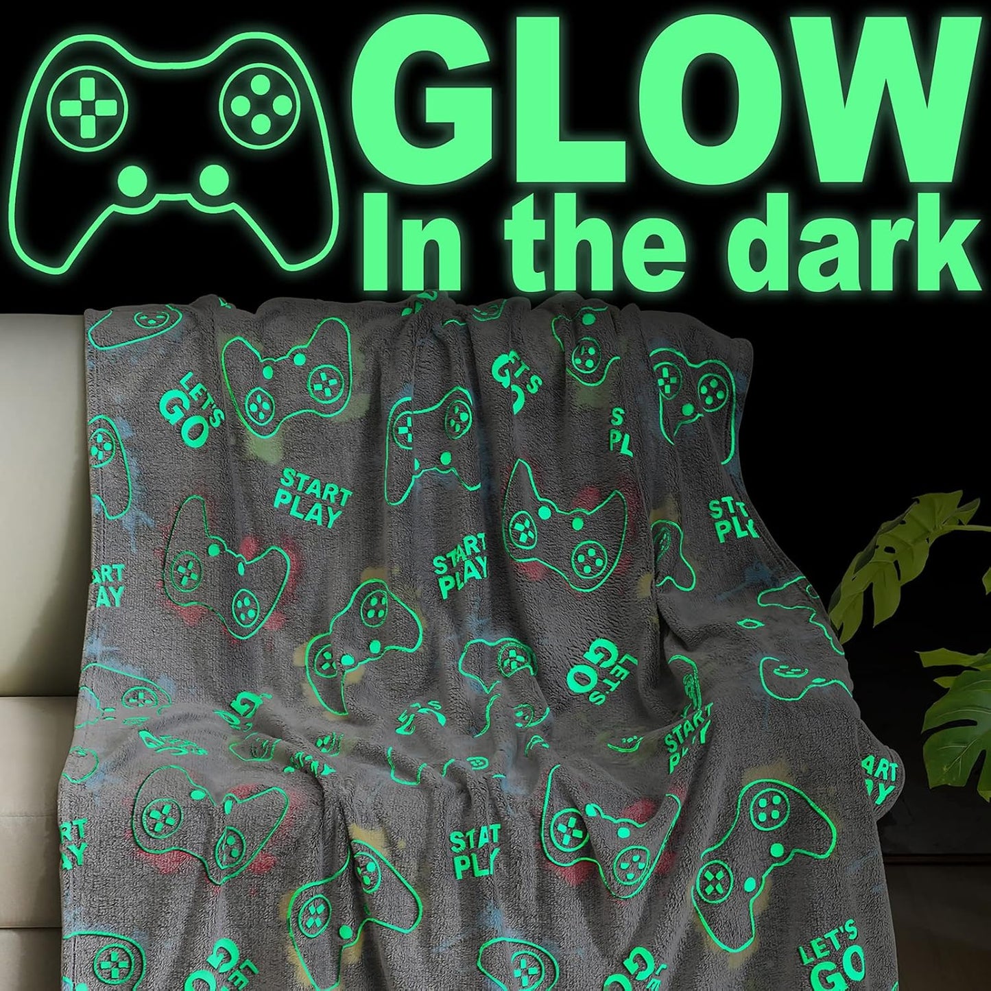 Glow in The Dark Gaming Blanket - Gamer's Dream Throw!