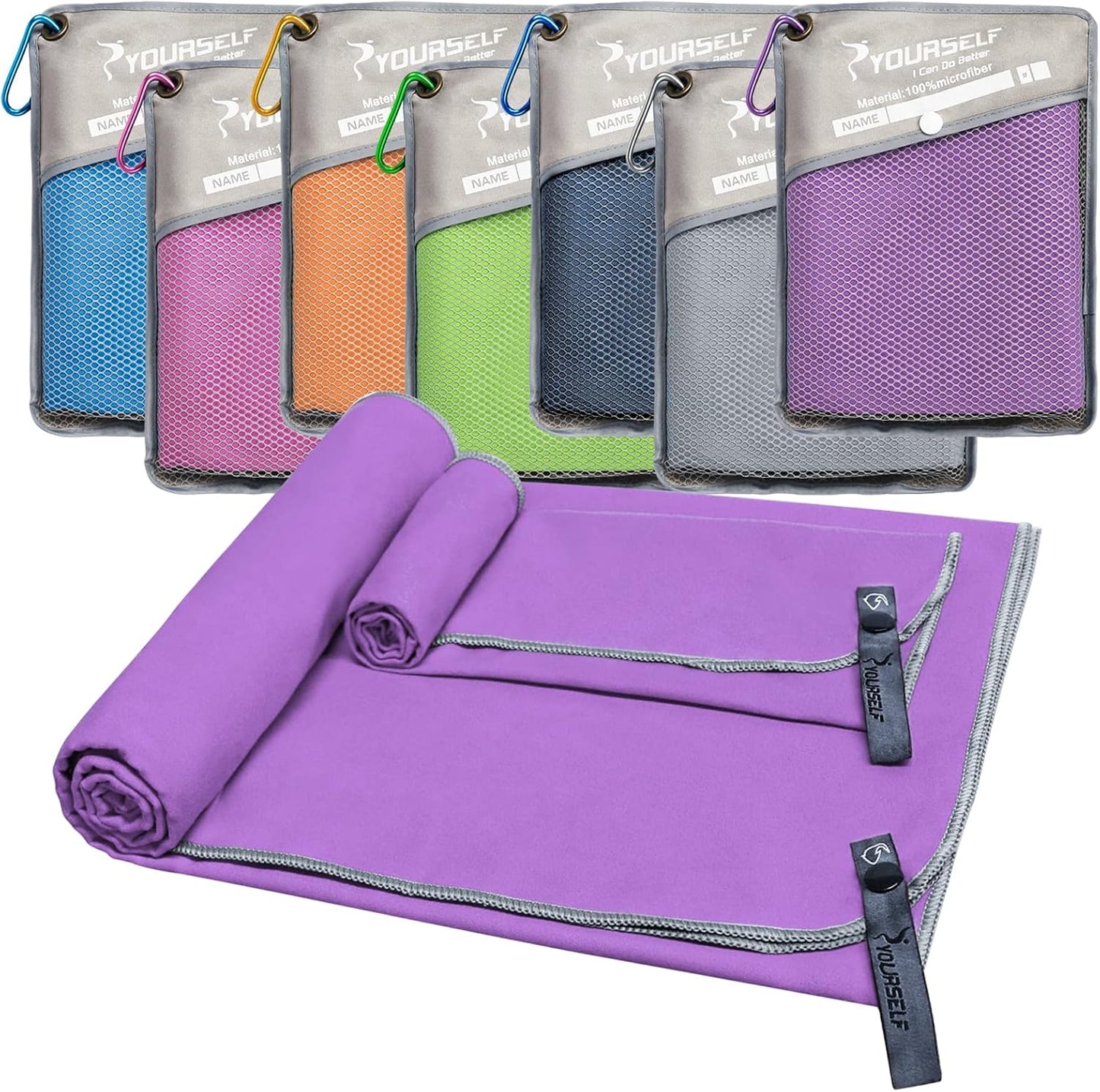 Quick Dry Microfiber Towel Set - Gym & Travel Essential