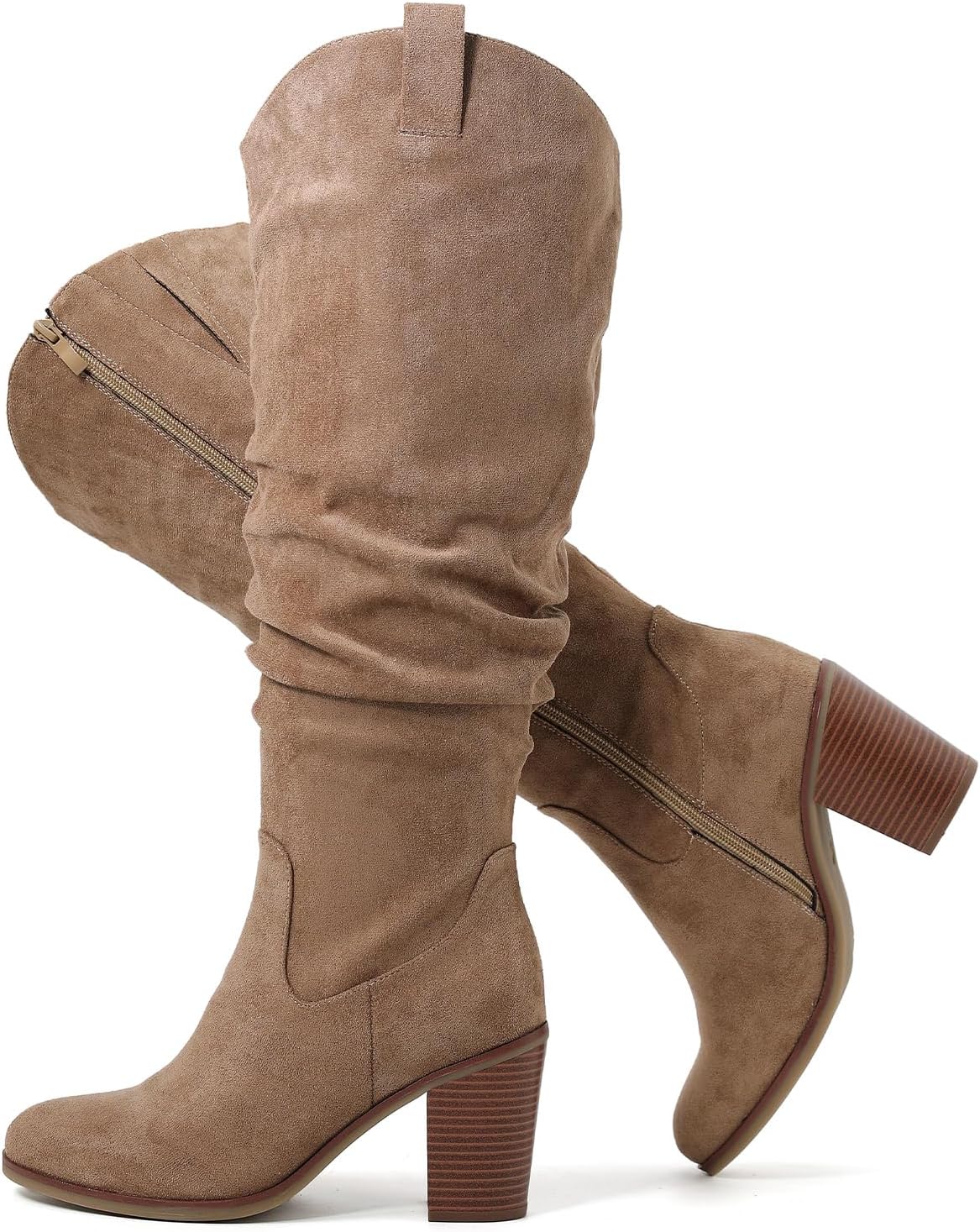 Luoika Women's Extra Wide Calf Cowboy Knee High Boots Review