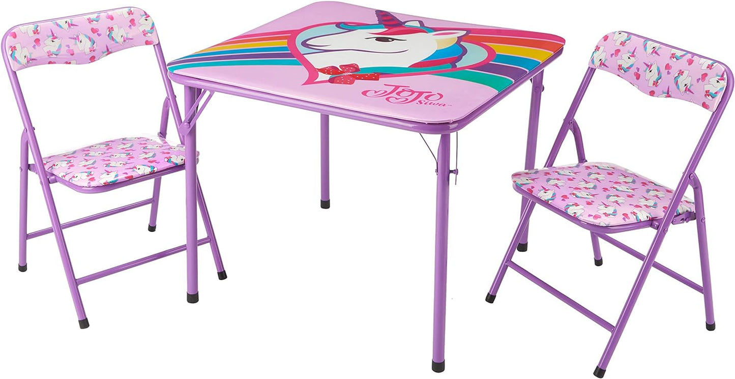 Jojo Siwa 3Piece Table Set with Folding Chairs for Kids