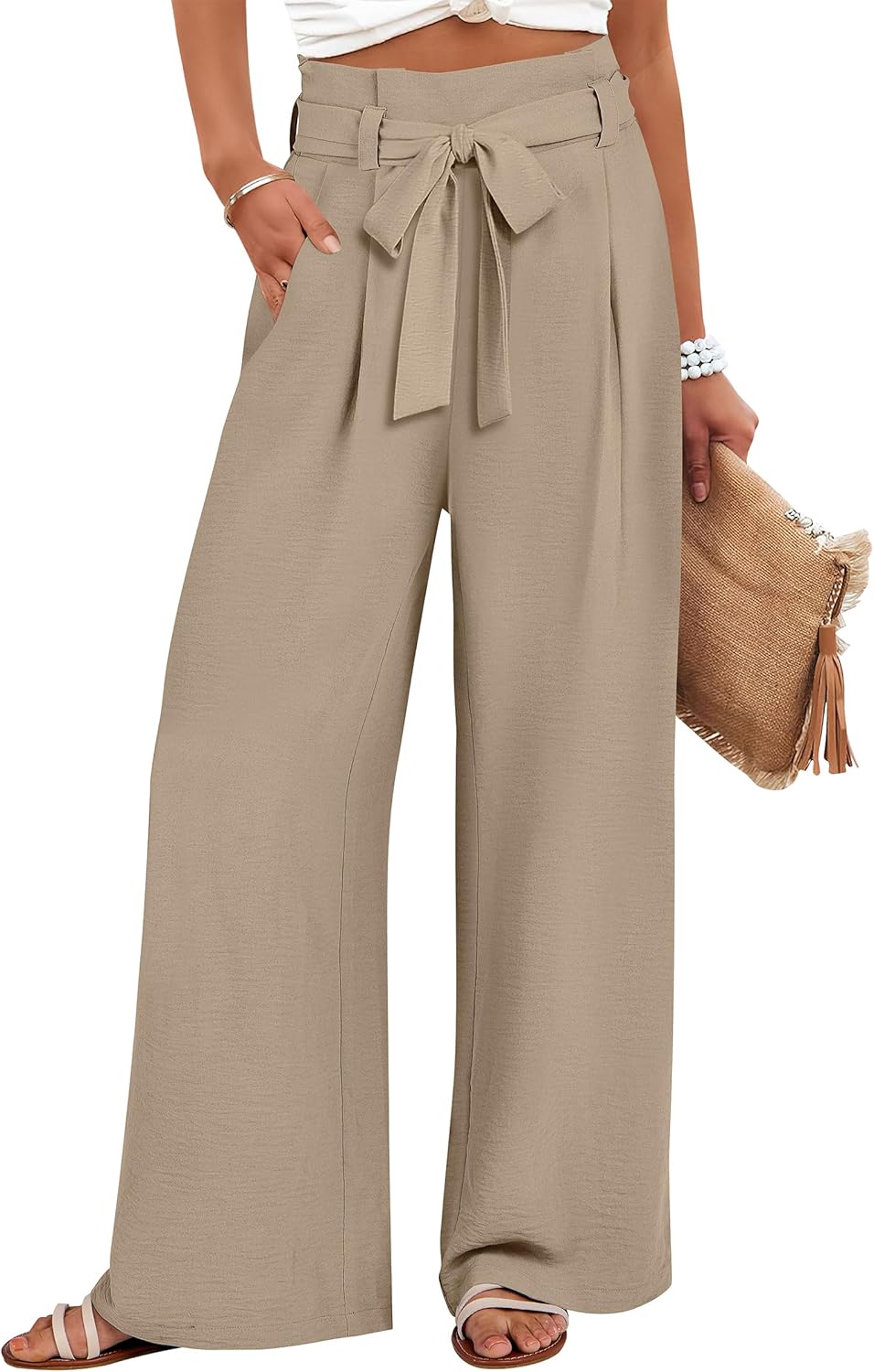Womens Wide Leg Palazzo Pants for Business Casual Style