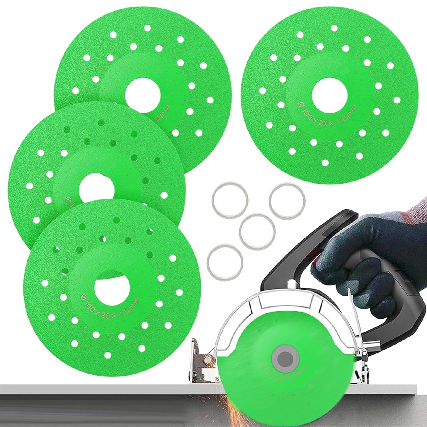 4PCS 4 Inch Diamond Saw Blades - Precision Glass Cutting
