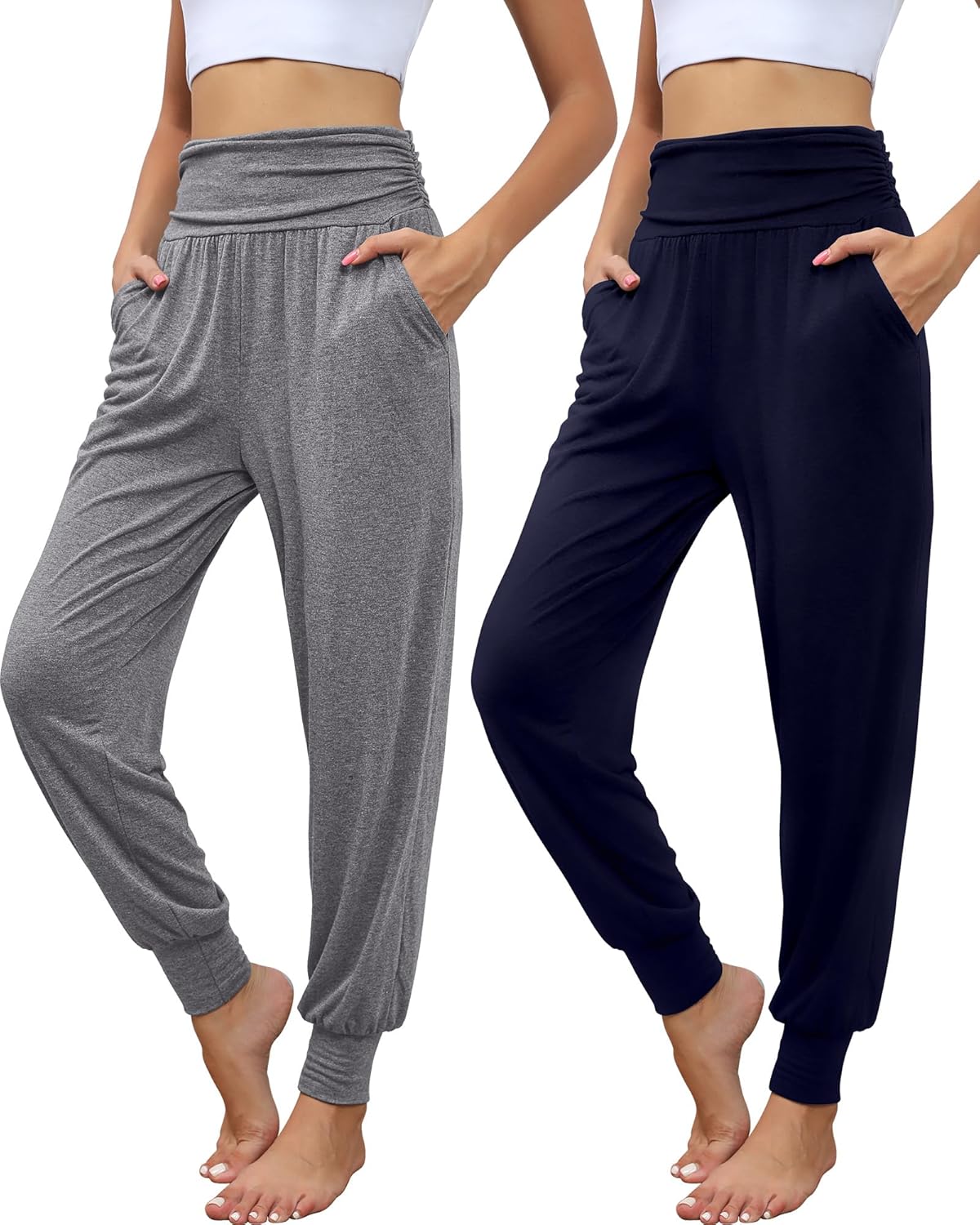 Cozy Women's Yoga Joggers with Pockets for Casual Comfort