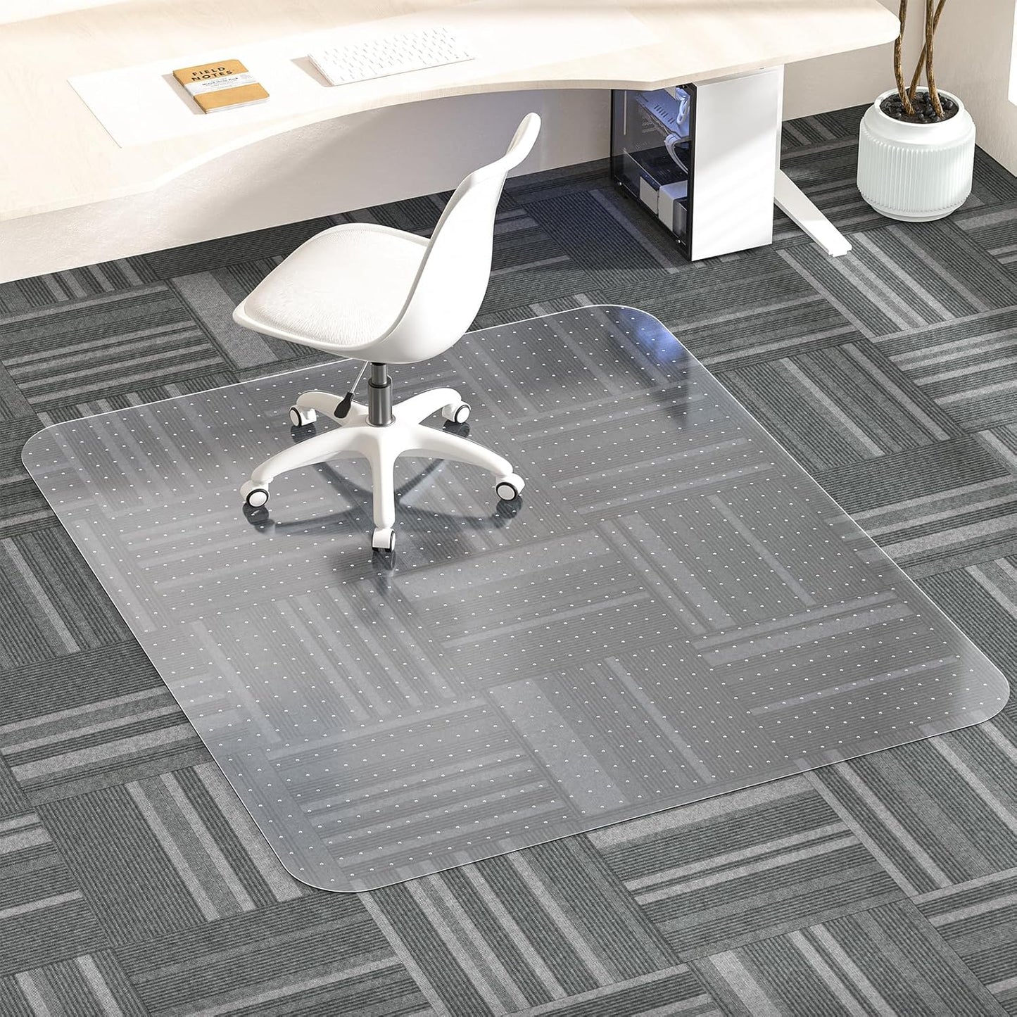 Office Chair Mat for Carpet - Clear Thick Rolling Mat 48in x 48