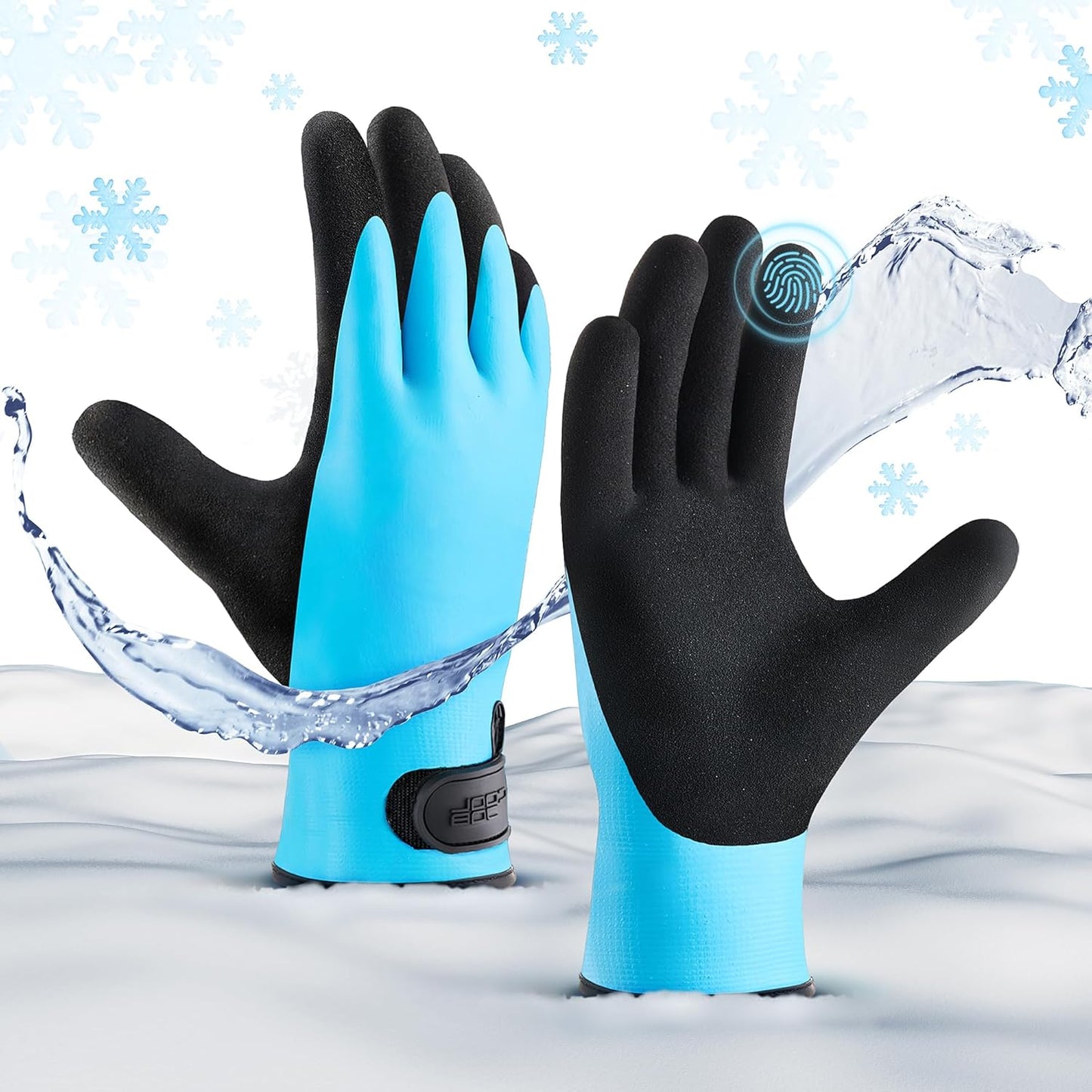 COOLJOB Winter Work Gloves: Warm, Waterproof, Gripped