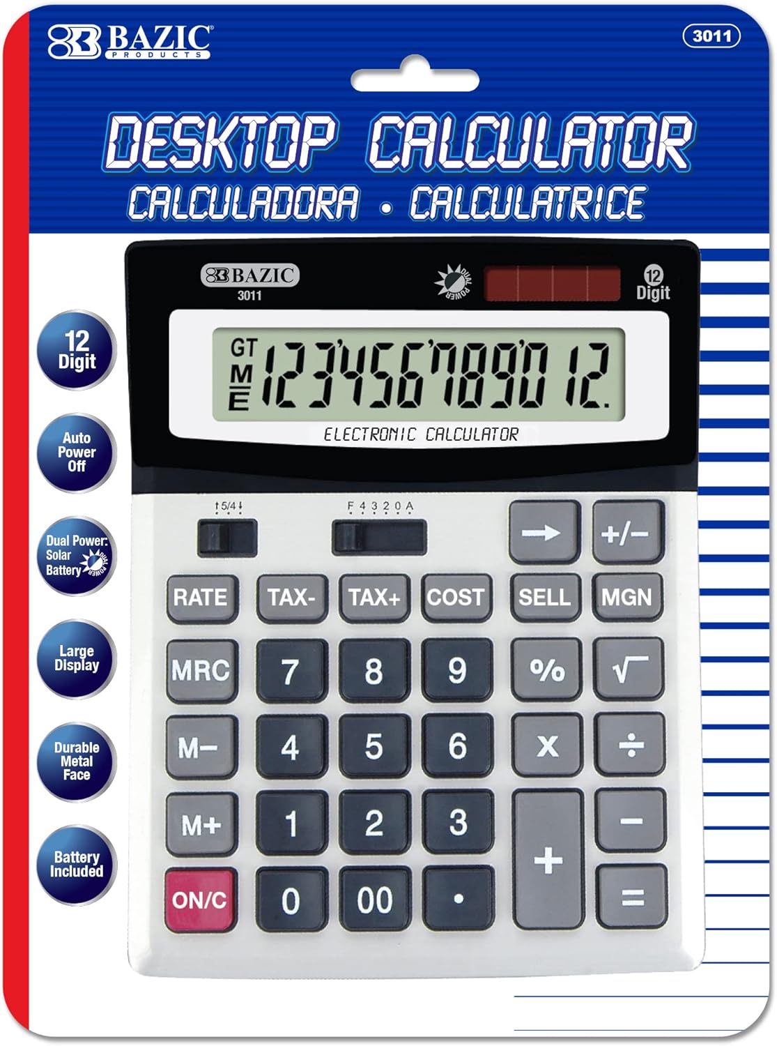 Efficient 12-Digit Desktop Calculator with Profit & Tax Functions