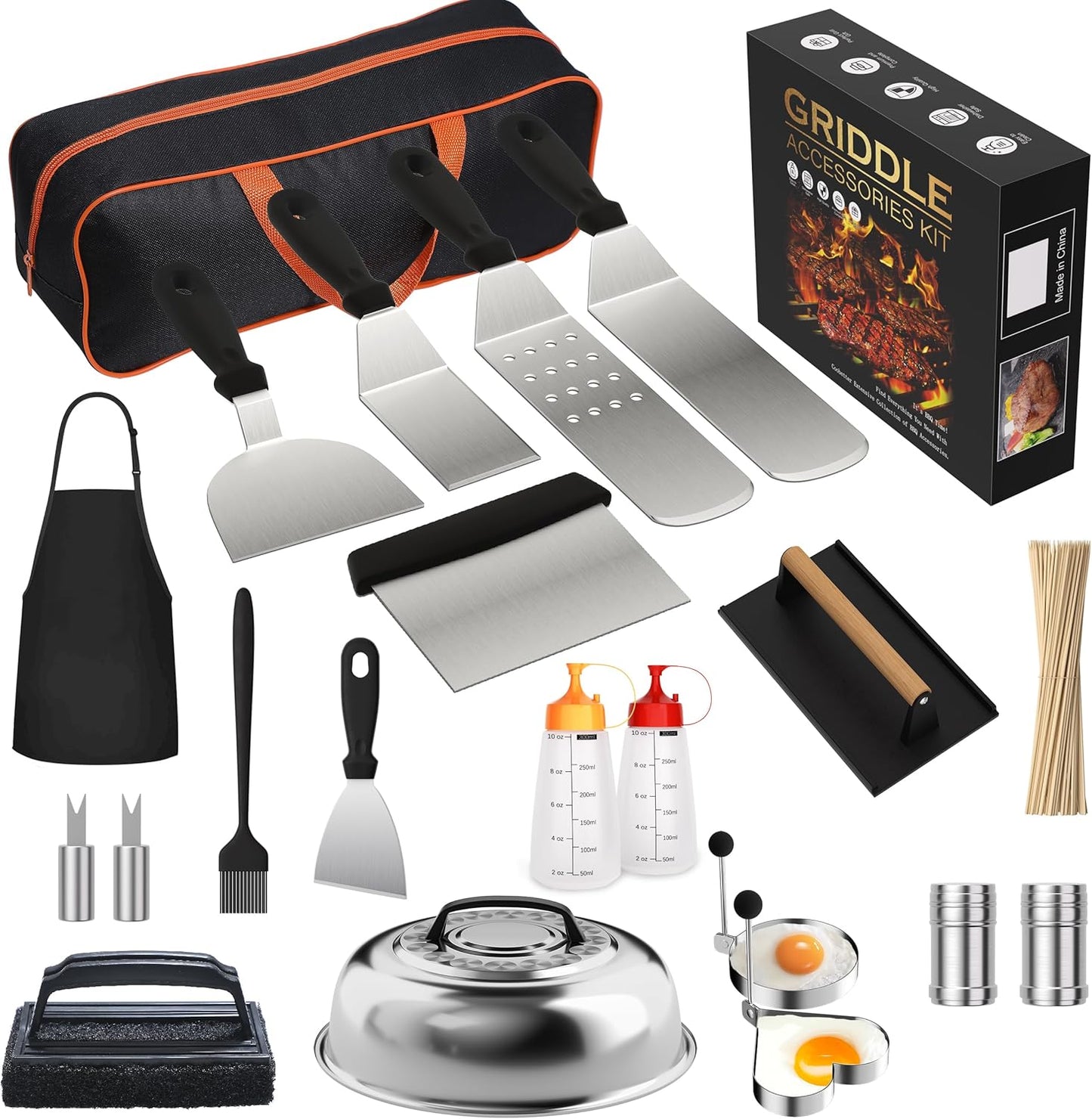 120 Pcs Griddle Accessories Kit for Perfect Outdoor Grilling