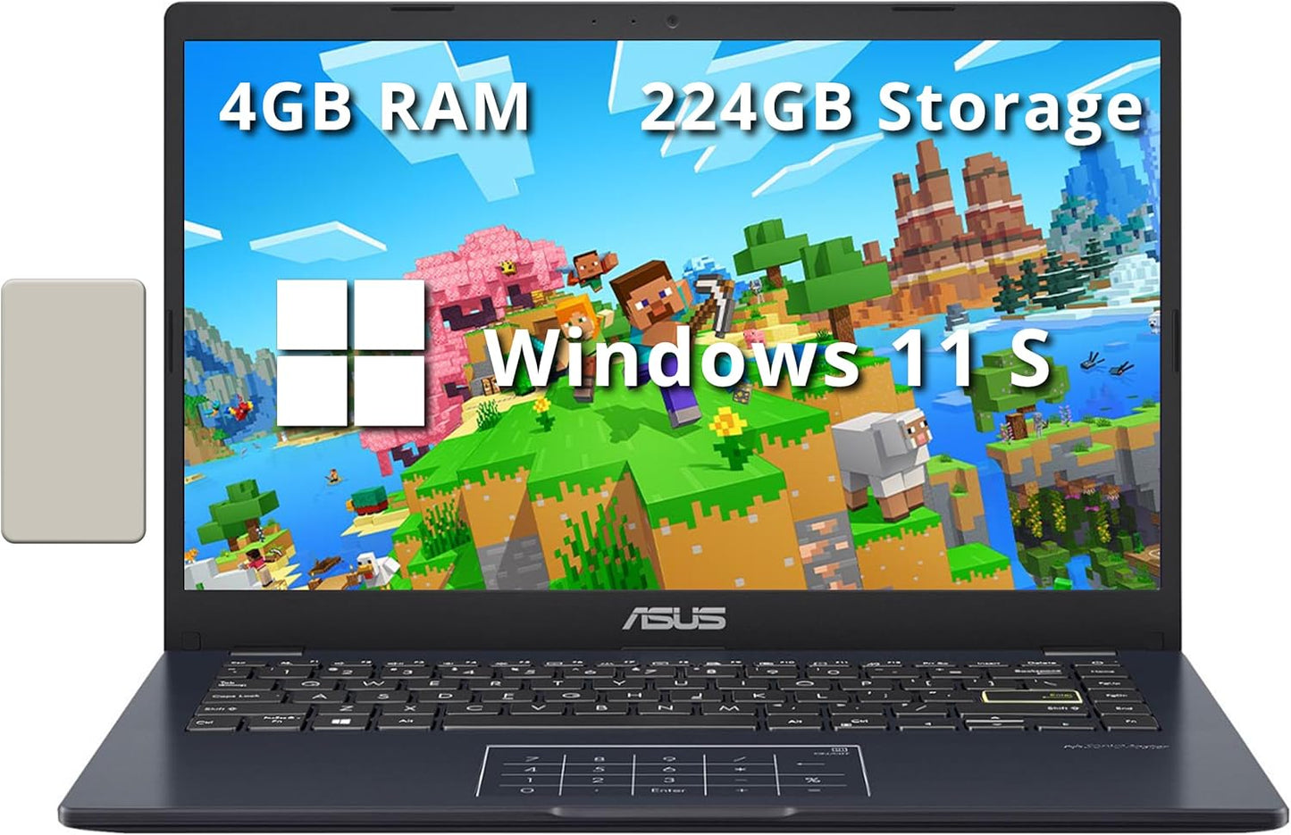 ASUS 14 FHD Laptop with Intel Celeron N4500 and 224GB Storage