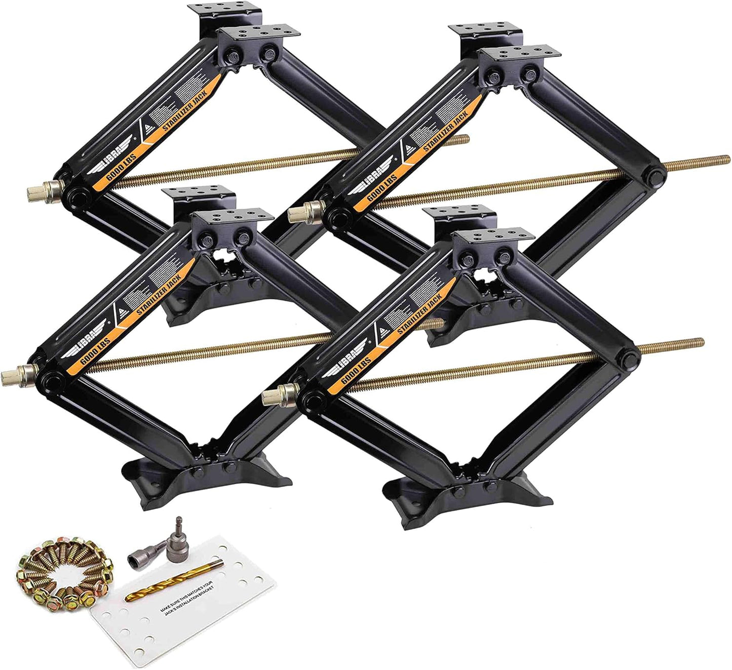 LIBRA 24in RV Trailer Stabilizer Jacks Set for Leveling Needs