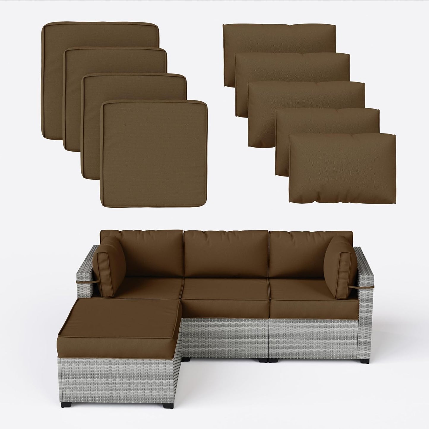 9 Pcs Outdoor Patio Cushions Covers Replacement Waterproof Set