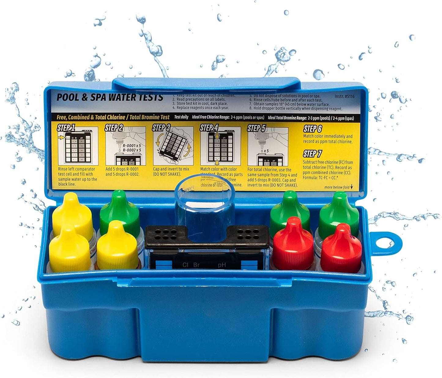 Taylor K-1004 DPD 6-in-1 Pool Test Kit for Accurate Testing