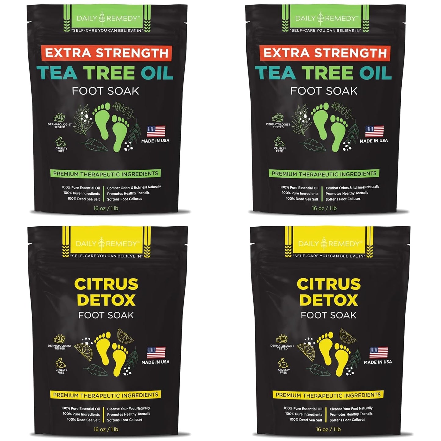 Daily Remedy Foot Soak Set for Tired Feet and Odor Relief
