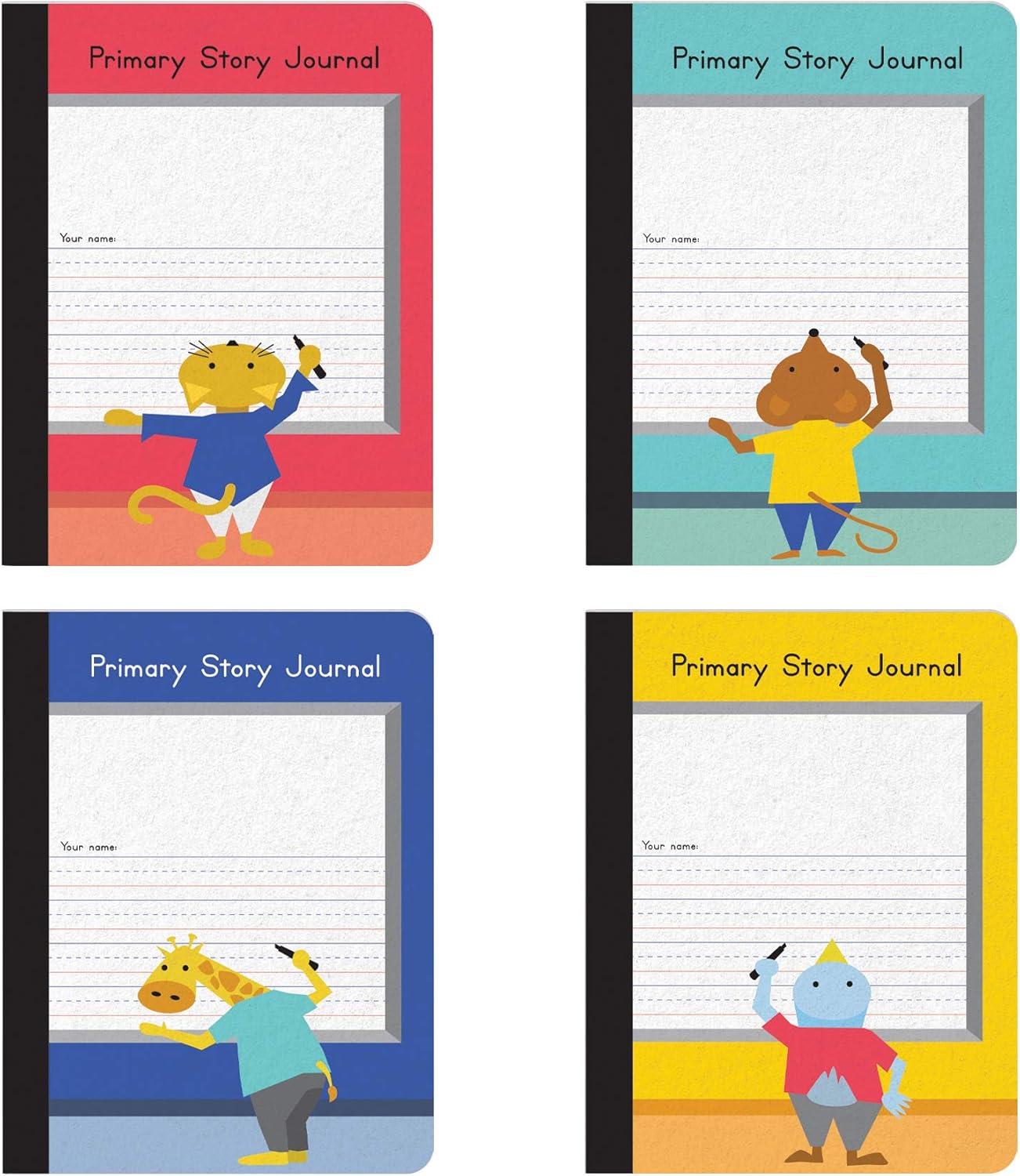 Oxford Kids Story Journal, Pre-K to Grade 2, 200 Pages, Pack of 4