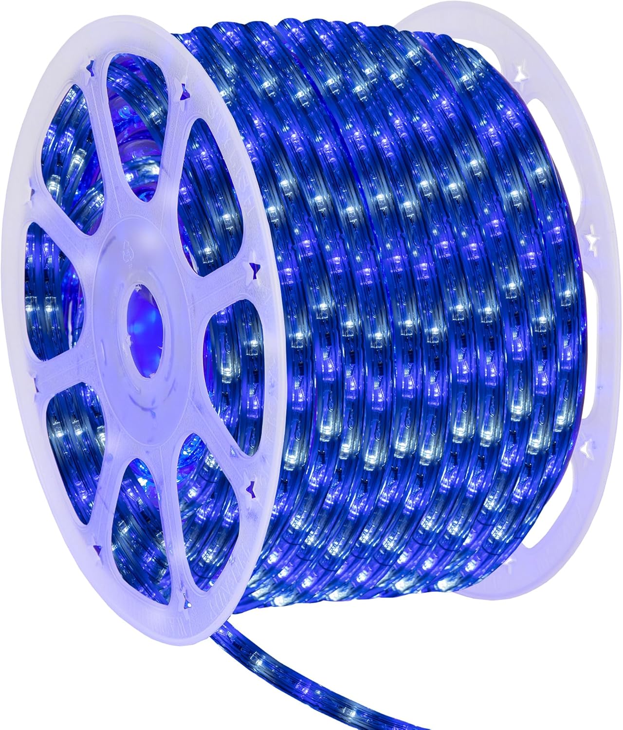 150ft Blue and Cool White LED Rope Light for Outdoor Decor