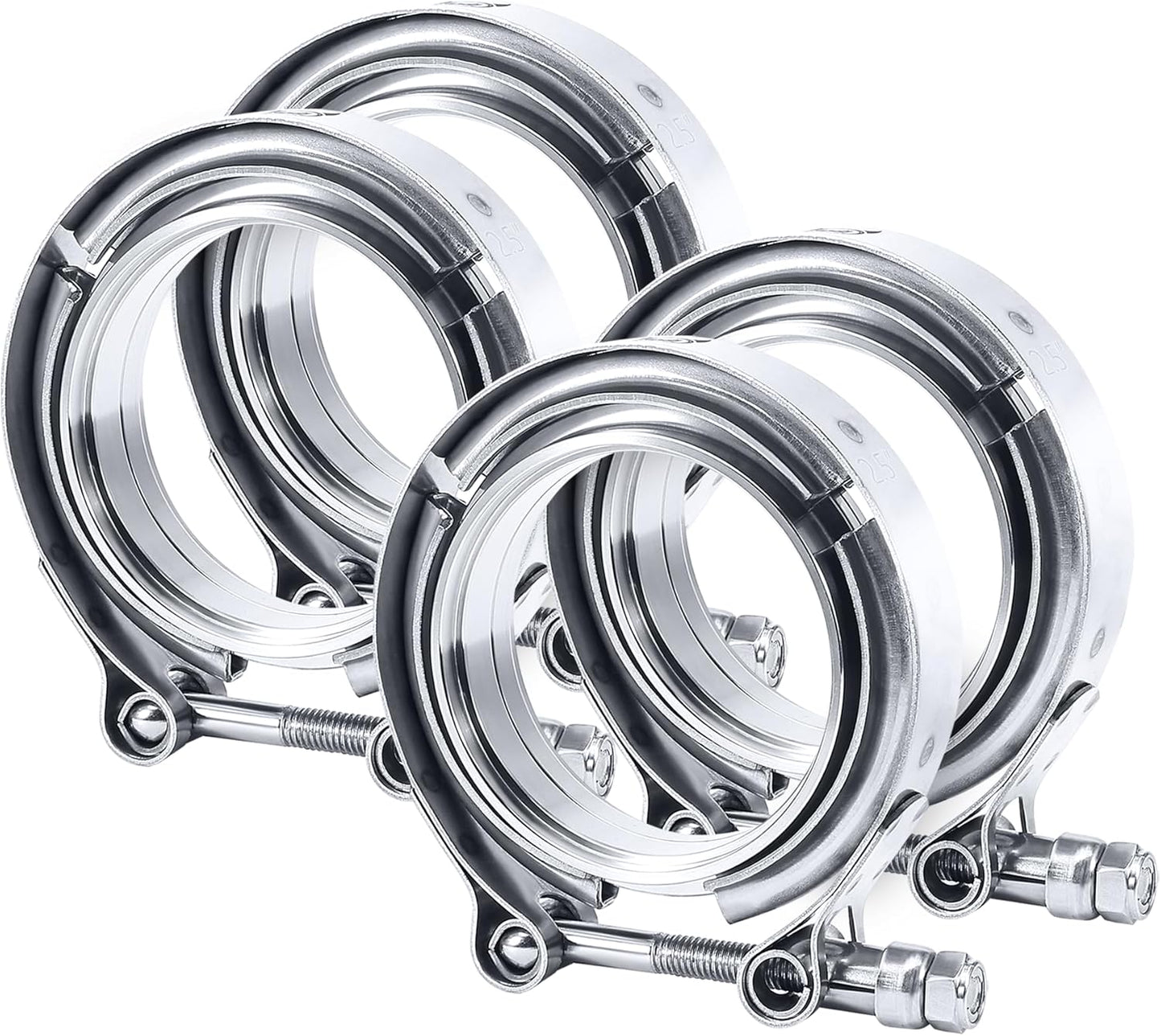 EVIL ENERGY 4PCS V Band Clamp Set for 2.5in Exhaust Systems