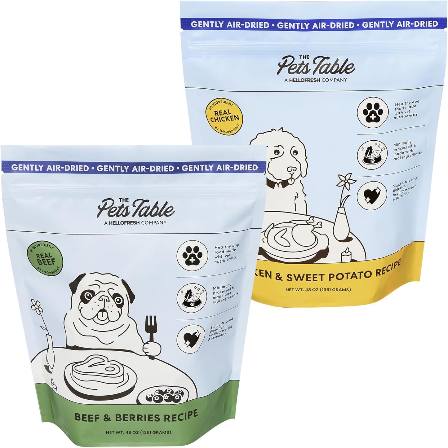 Air Dried Dog Food for Optimal Health - Beef & Berries, Chicken
