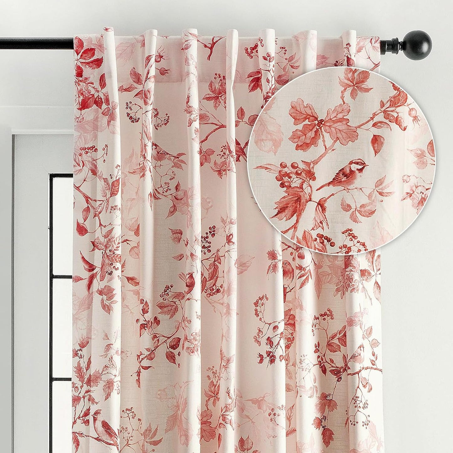 Elegant Light Filtering Cotton Curtains for Living Room Decor