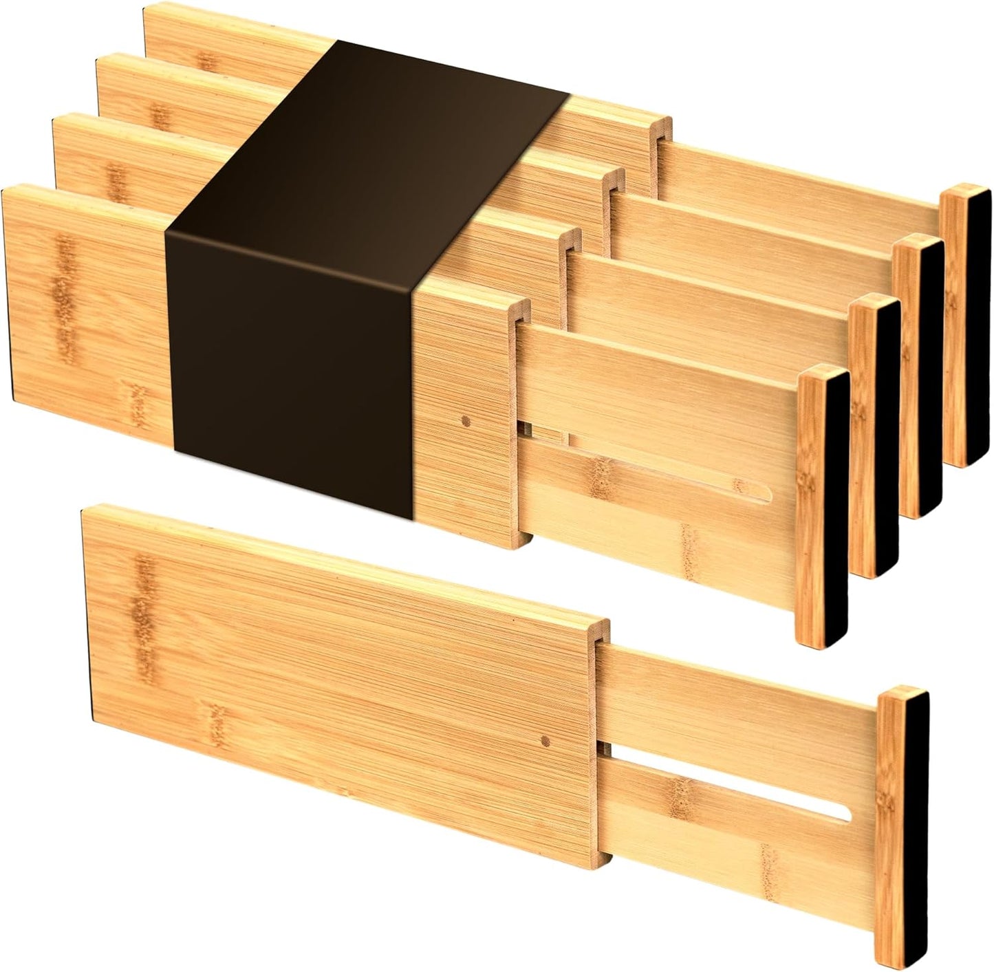 Utoplike Bamboo Dresser Drawer Dividers for Organized Spaces