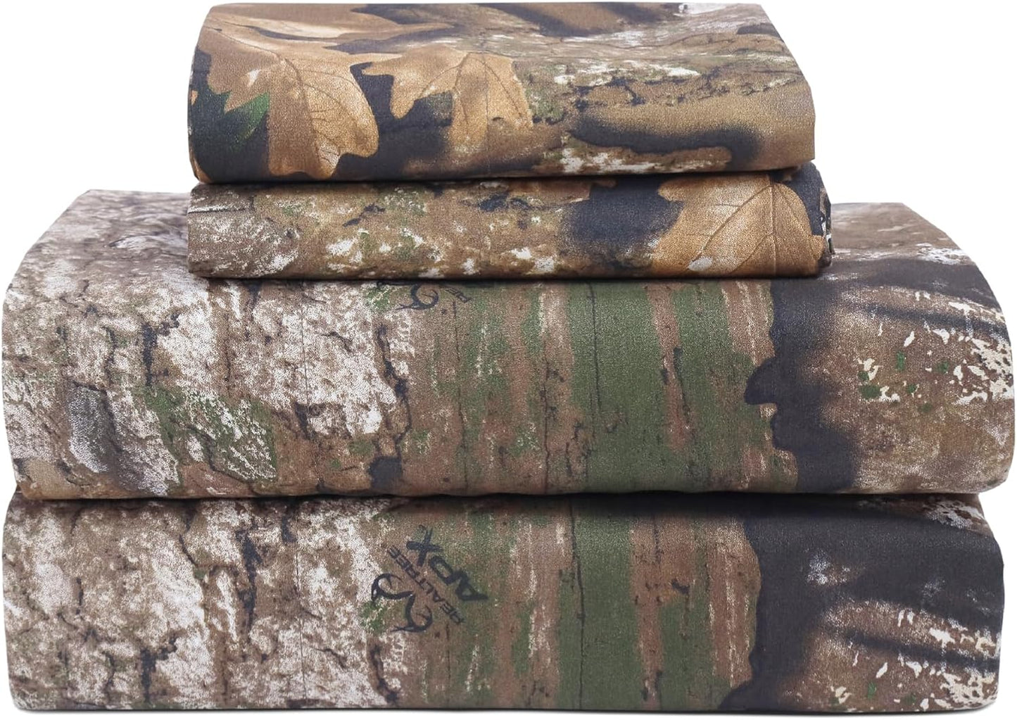 Realtree APX Full Camo 4 Piece Sheet Set for Rustic Homes