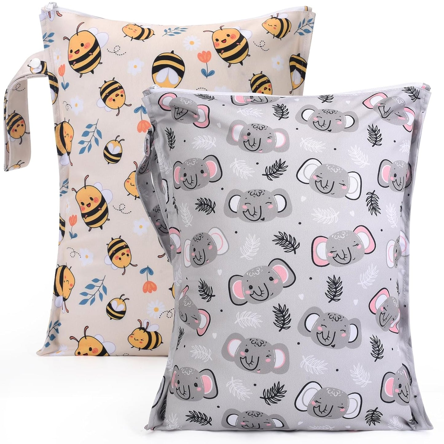 2pcs Waterproof Baby Wet Bags - Mess-proof & Reusable
