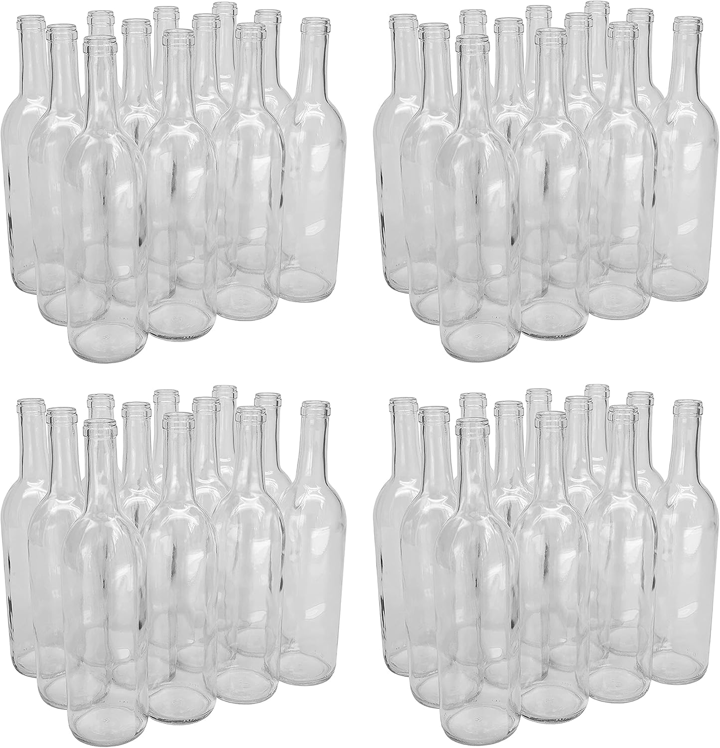 750ml Glass Bordeaux Wine Bottles - Perfect for Home Winemaking