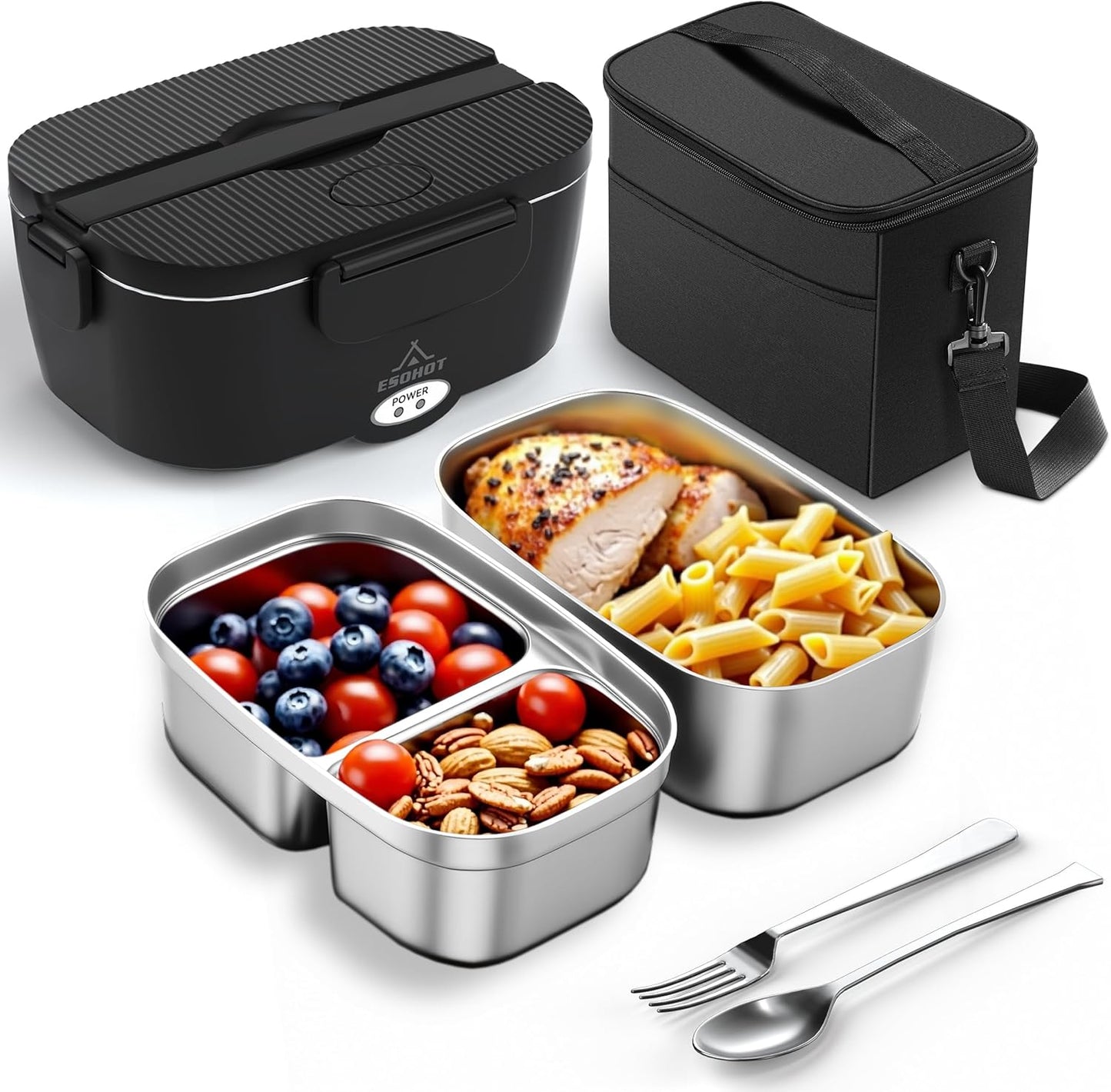 Heated Lunch Box for Adults - 120W Electric Food Warmer