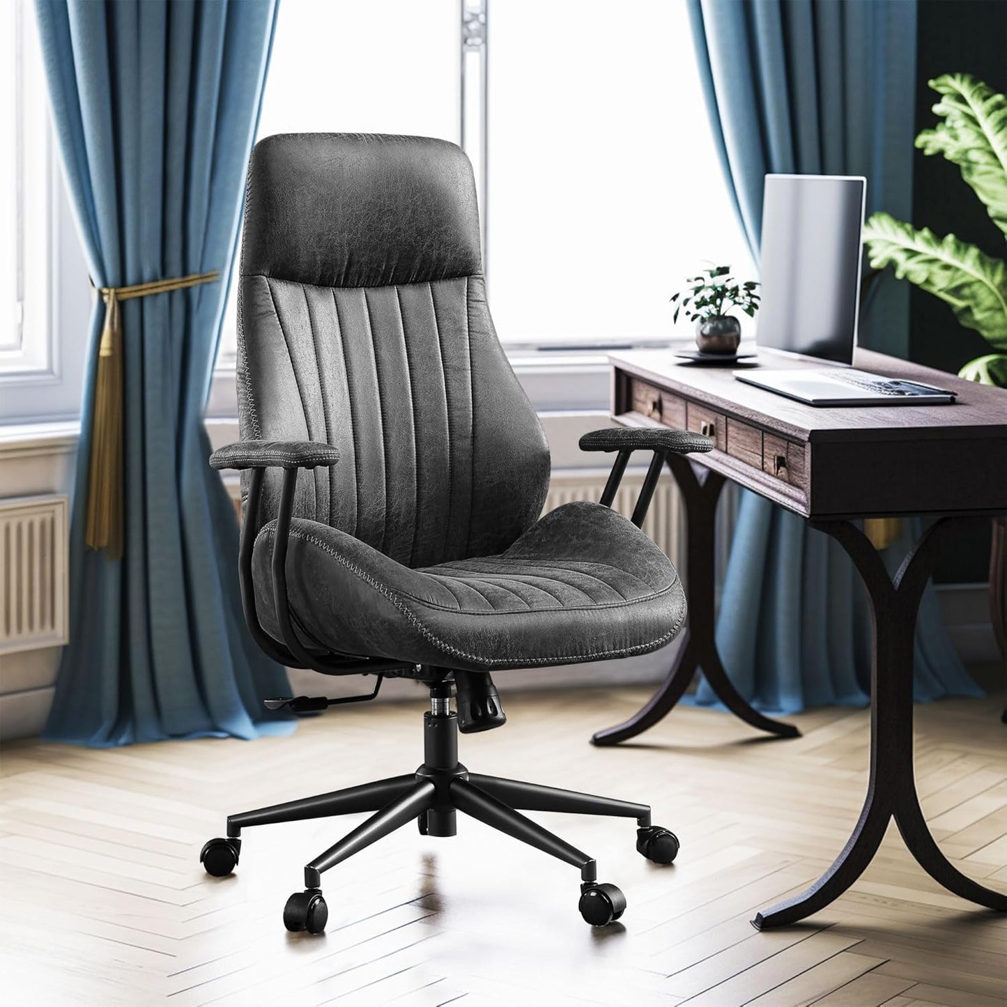 Modern Swivel Gaming Chair with Lumbar Support