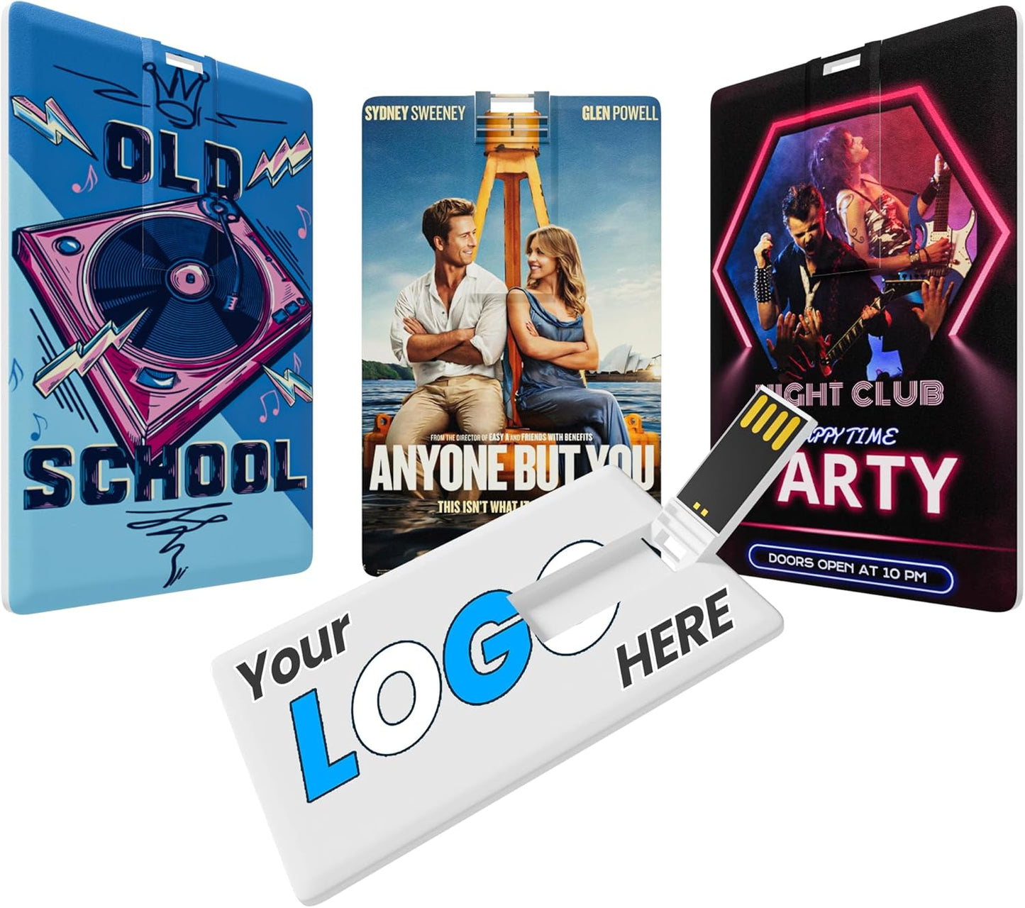 Custom Credit Card USB 2.0 Flash Drive 50Pack for Promotions