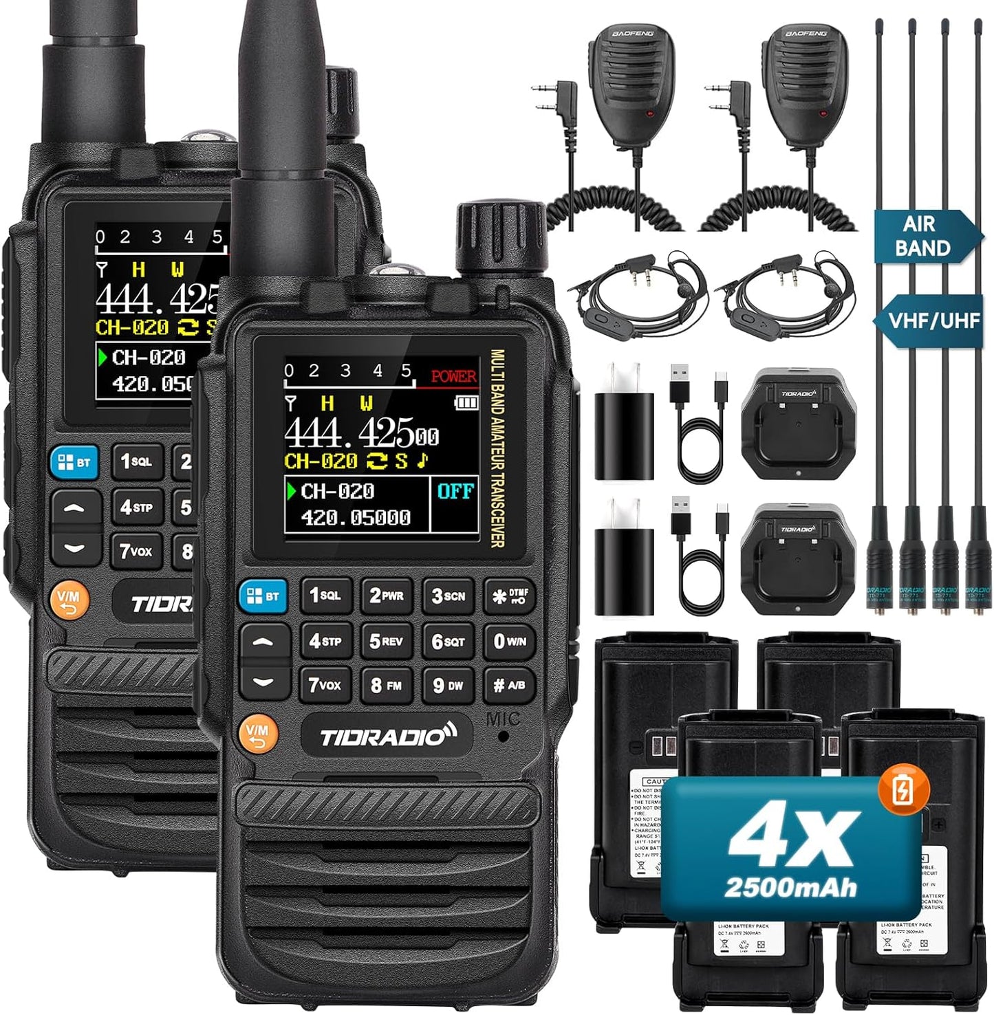 TIDRADIO TD-H3 Ham Multi-Band Radio with USB-C Programming