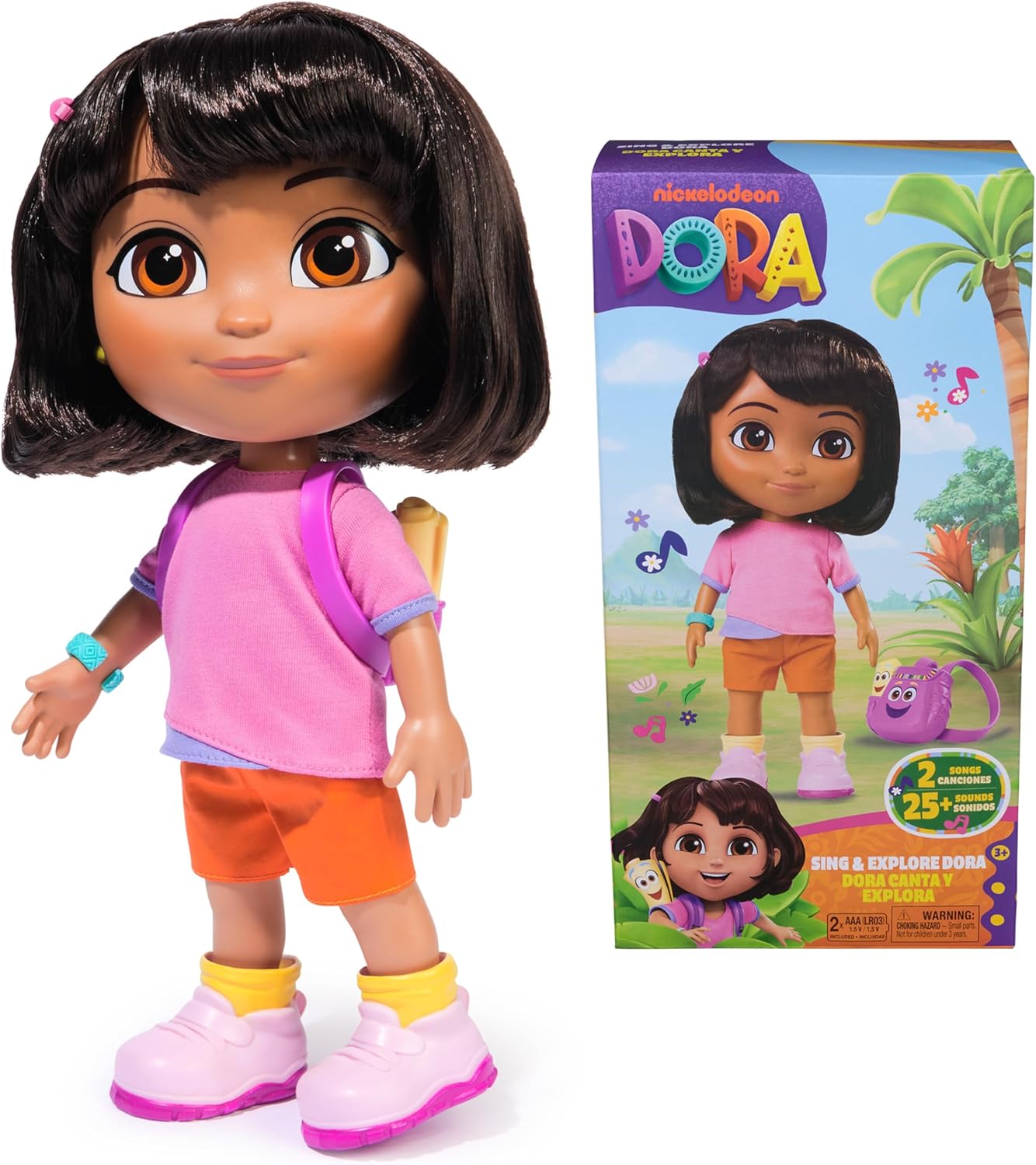 Interactive 12-Inch Dora Doll with Music & Bilingual Phrases