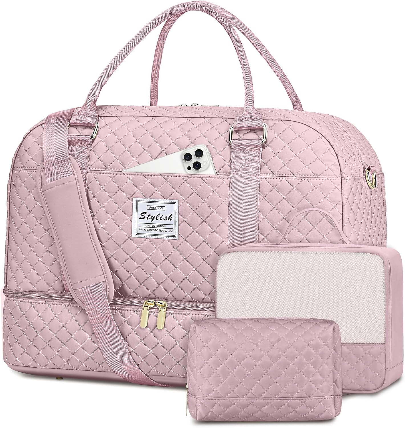 Travel Duffle Bag with Shoe Compartment for Weekend Getaways