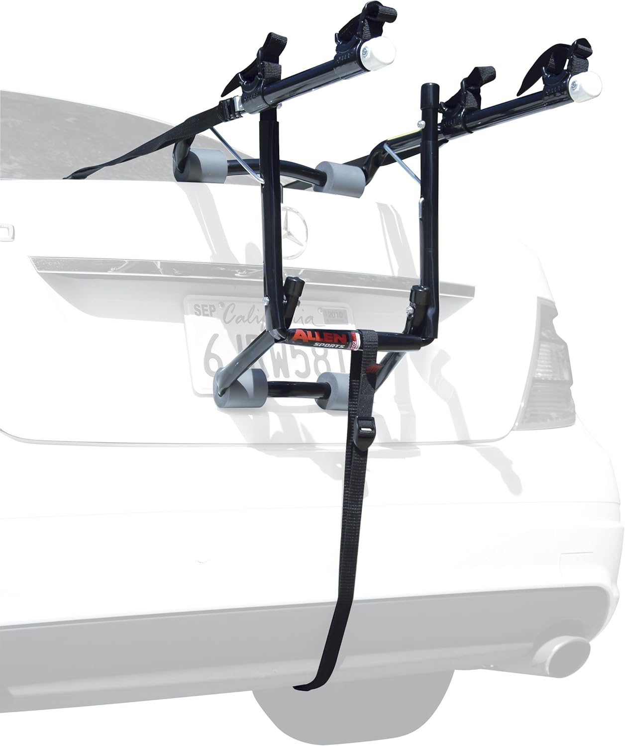 Allen Sports Deluxe 2-Bike Trunk Mount Rack for Easy Transport