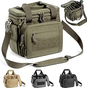 VEAGIA Pistol Range Pack Gun Bag with Lockable Zipper Design