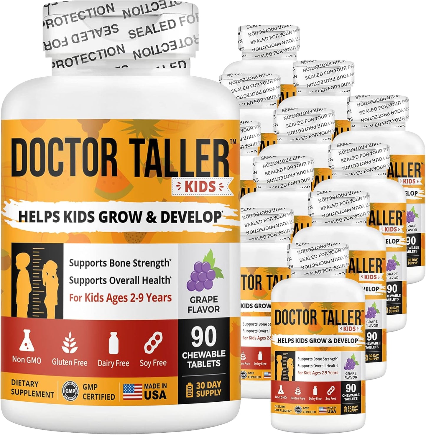 Doctor Taller Kids Multivitamins for Bone Strength and Growth