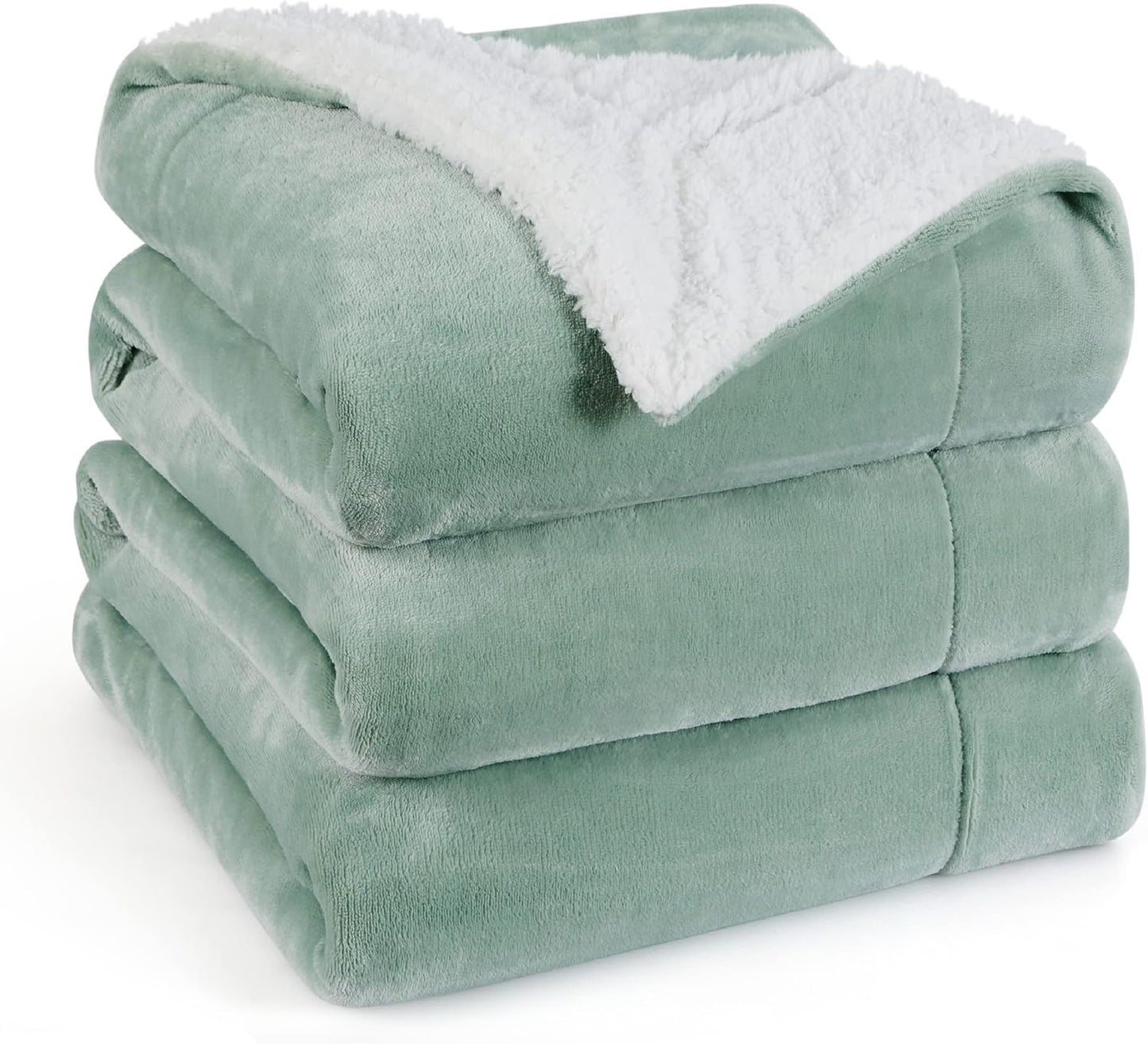Bedsure Sherpa Fleece Blanket King Size - Thick and Warm Comfort