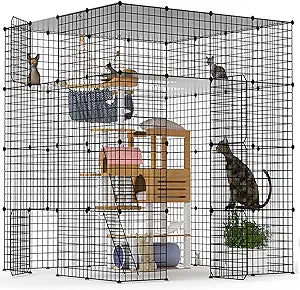 Spacious Cat Cage Indoor Large Enclosure for 1-5 Cats
