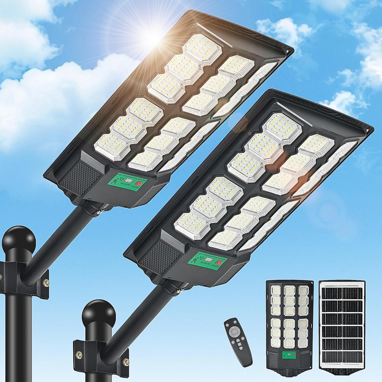 2025 New Solar Street Lights Outdoor Waterproof 6500K 20000LM