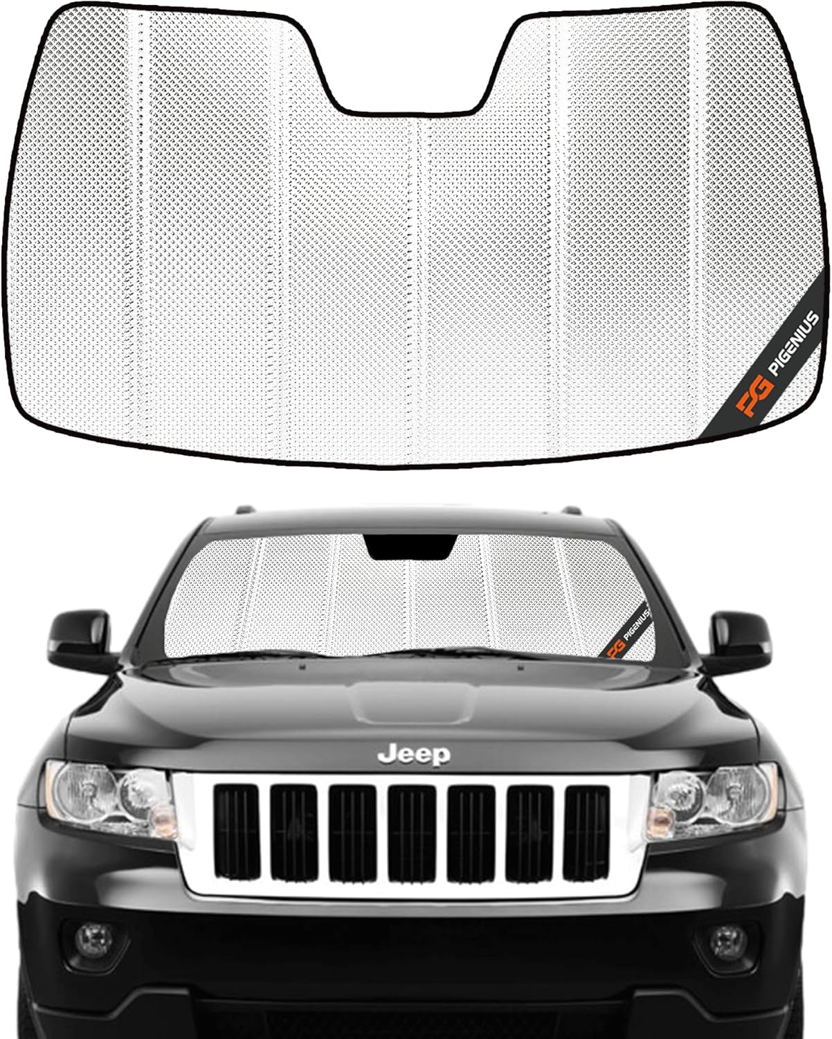 Windshield Sun Shade for Jeep Grand Cherokee 2011-2013 - BLAZBLOCK