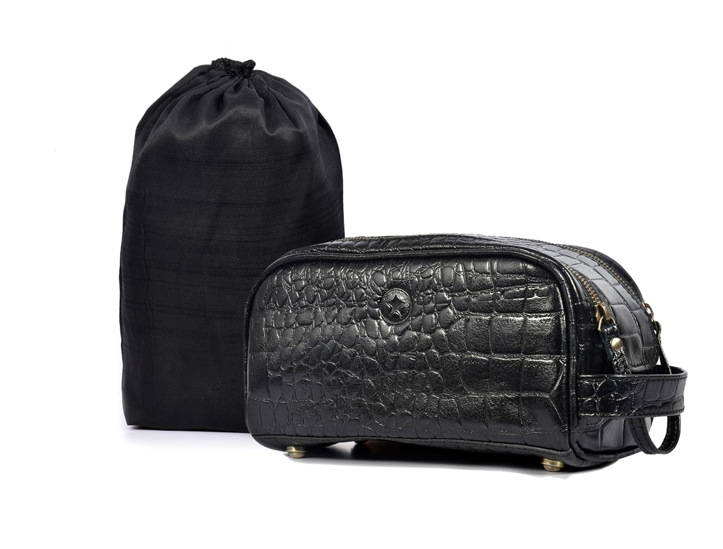 10 Premium Leather Toiletry Travel Pouch for Stylish Grooming