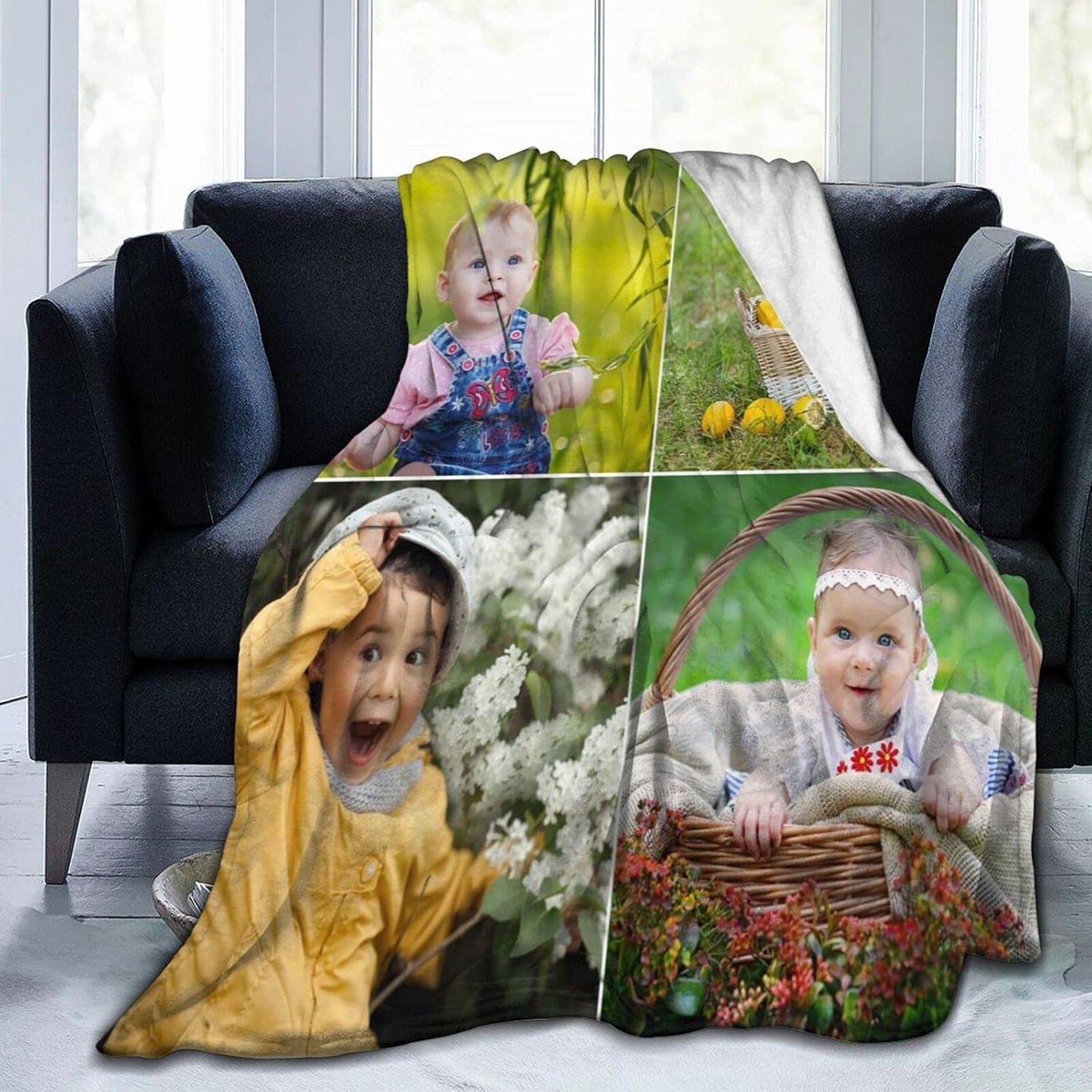 Custom Blanket with Photos for Unique Personalized Gifts
