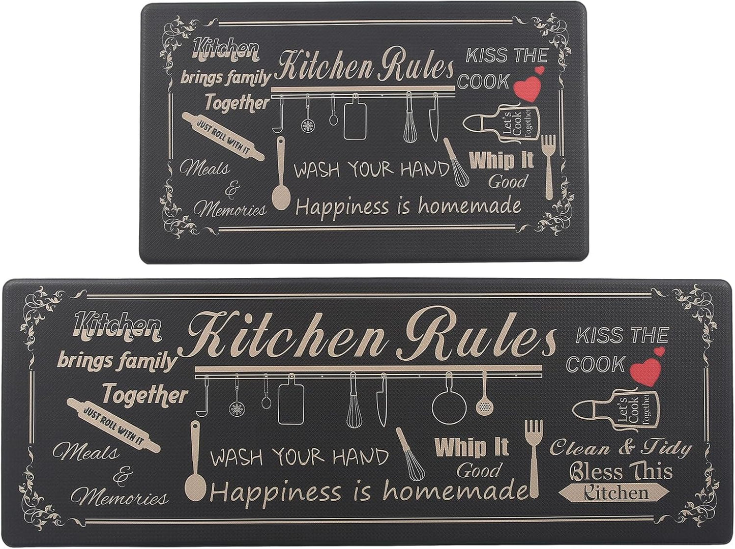 Anti Fatigue Kitchen Mats Set for Comfort and Style in Home