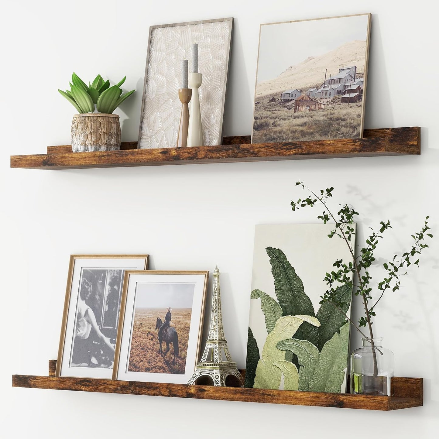 Picture Ledge Shelf Set of 2 for Kids Bookshelf and Decor