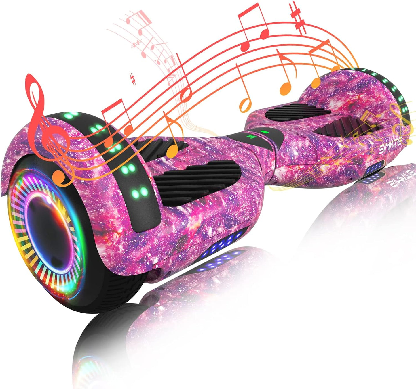 SIMATE Hoverboard with Bluetooth, LED Lights & APP Control
