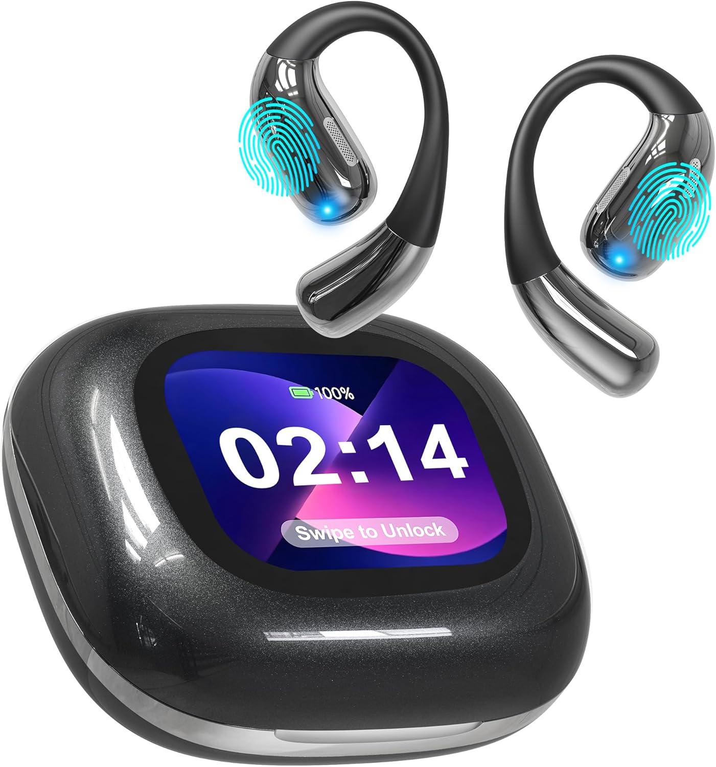 Real-Time Language Translation Earbuds: 144 Languages, Full-Color LCD