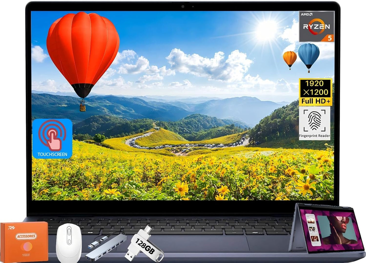 Dell Inspiron 14 2-in-1 Business Laptop with Touch Screen