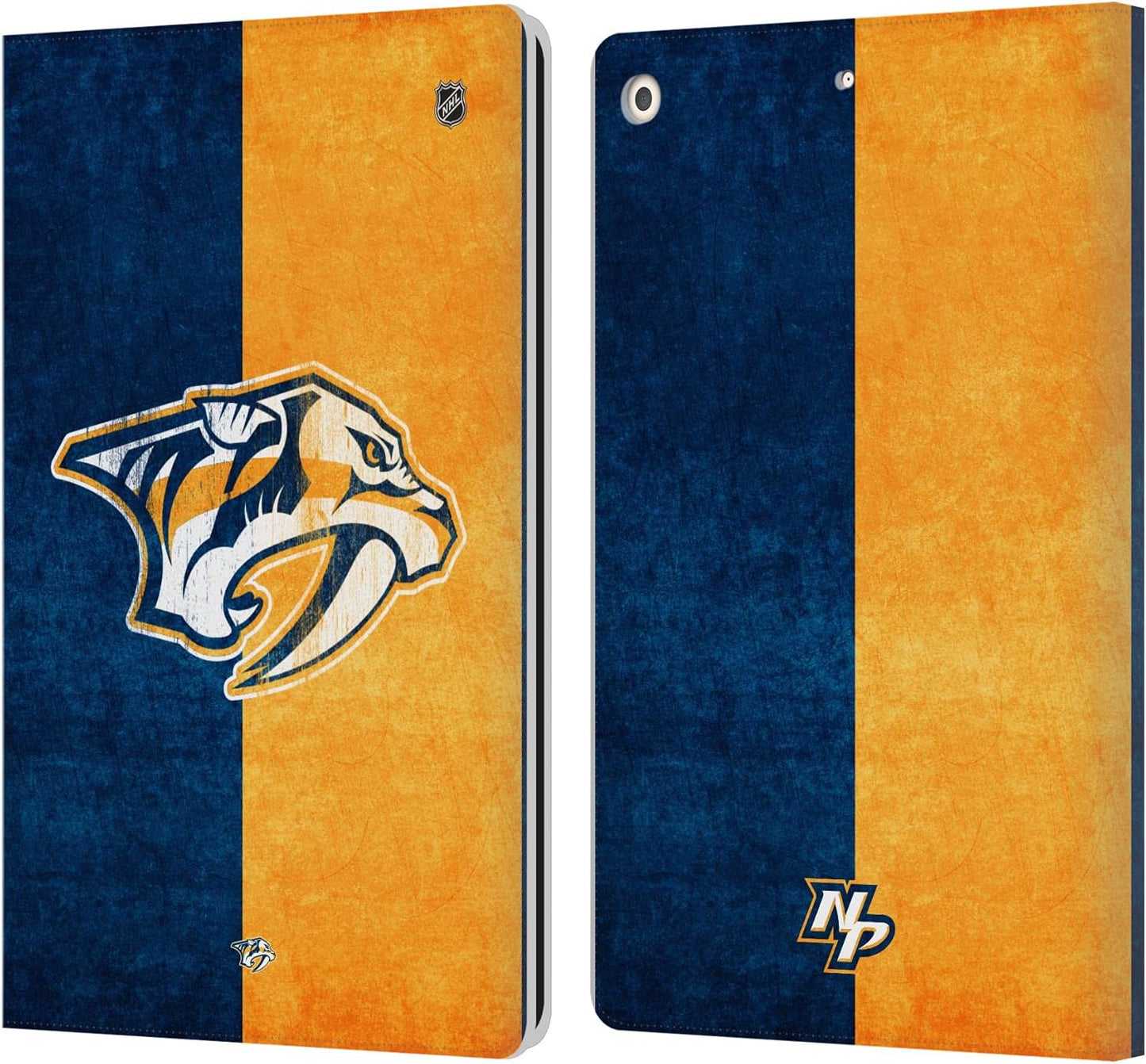 NHL Half Distressed Nashville Predators Leather Wallet Case
