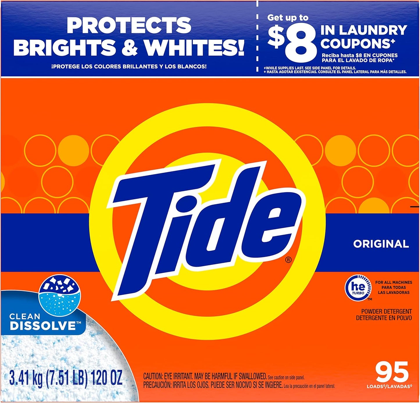 Tide Original Powder Detergent - 95 Loads, 120 oz