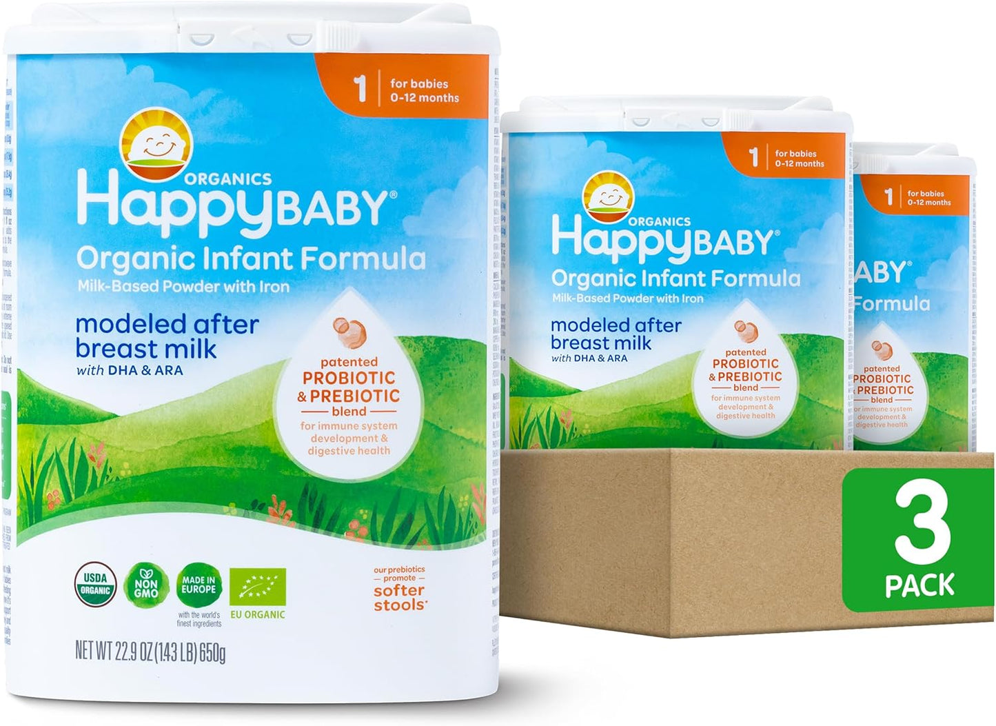 Happy Baby Organics Stage 1 Infant Formula for Infants