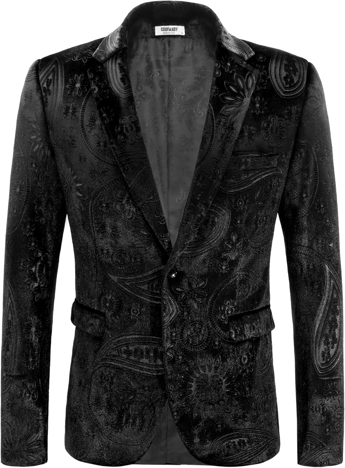 COOFANDY Men's Velvet Blazer for Weddings and Parties