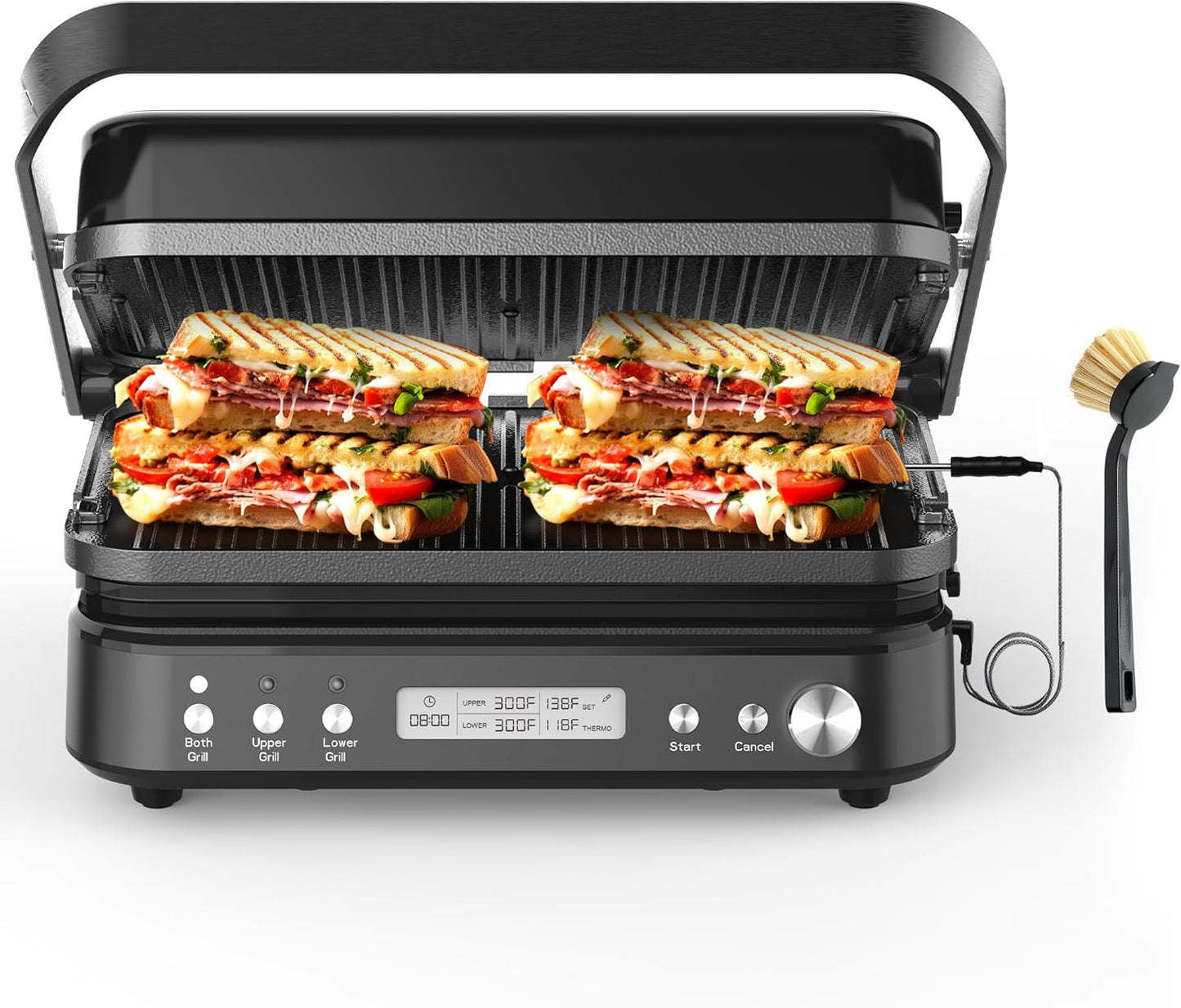 CATTLEMAN Panini Grill Press with Removable Plates, 1600W
